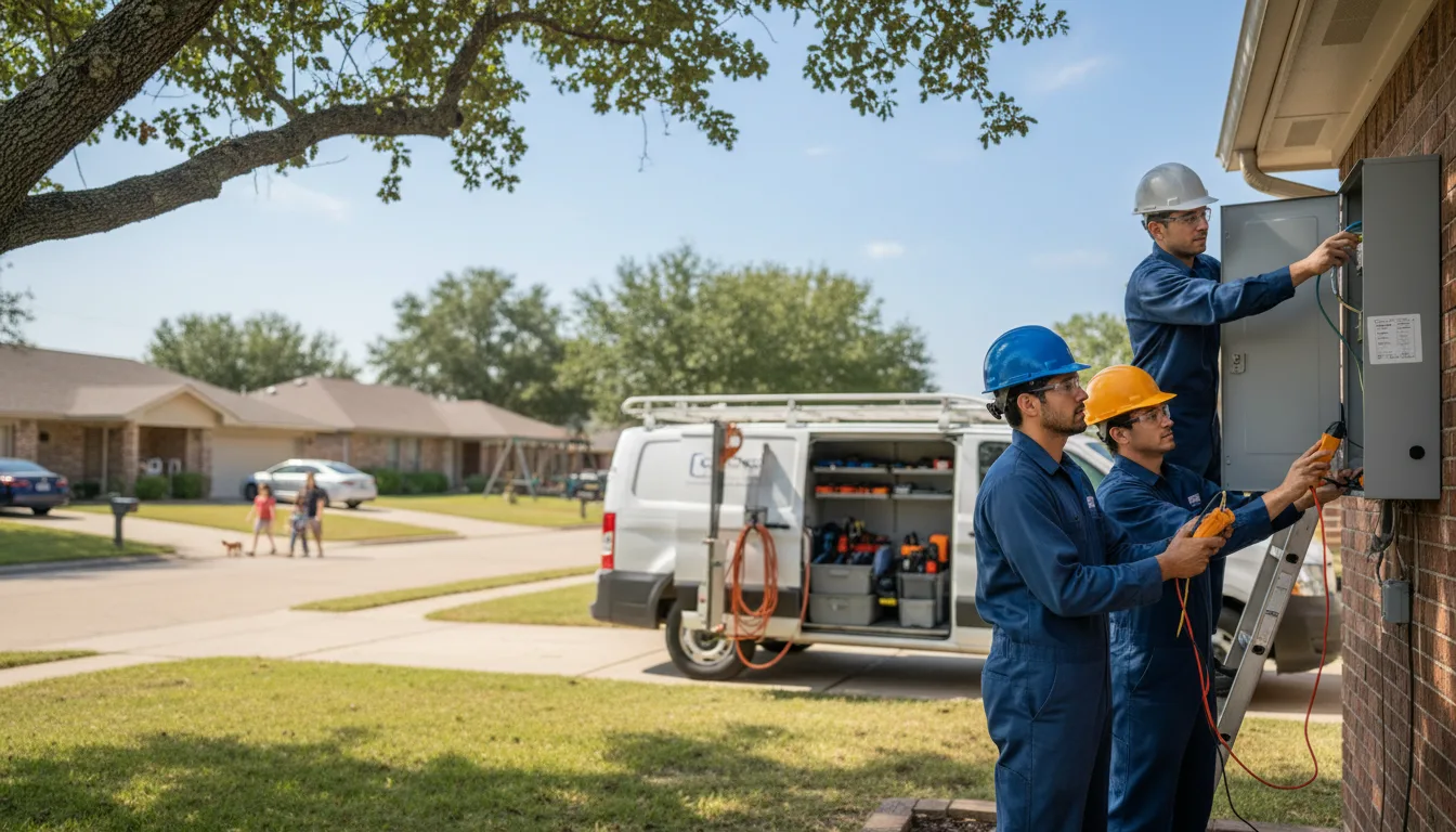 Certified electrician providing emergency electrical services in Santa Anna, TX